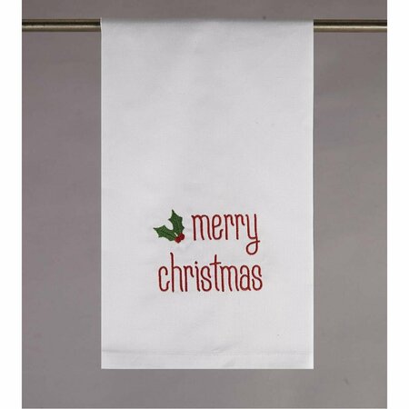 TARIFA 16 x 25 in. Merry Christmas Embroidered Kitchen Towel, 4PK TA3689159